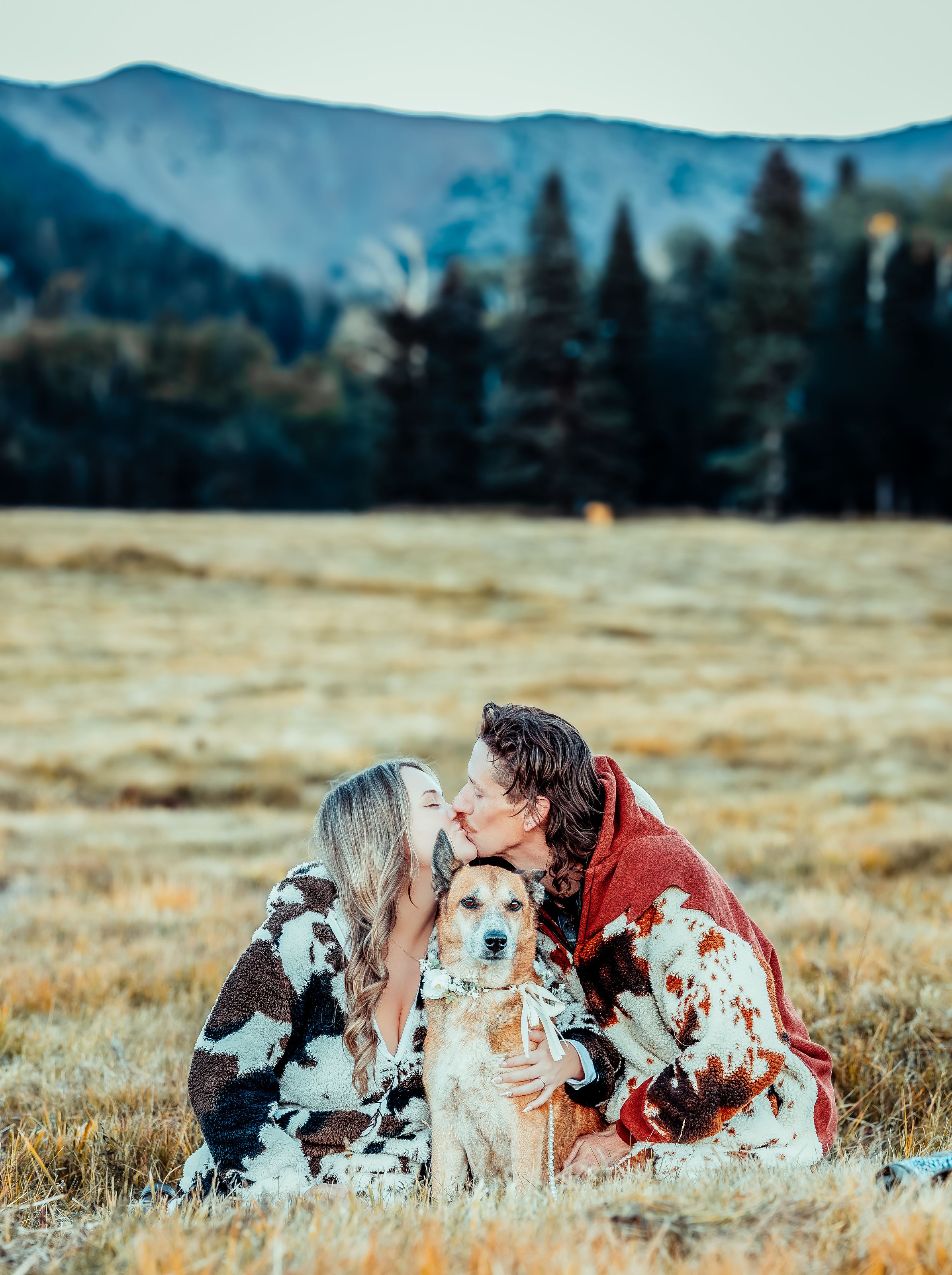 Courtney and Ken in a mountain meadow